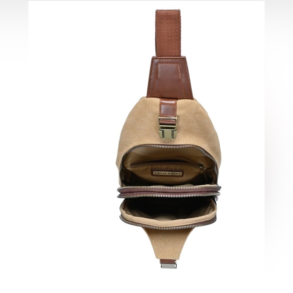 Antik Kraft - Camel satchel/sling Backpack - Picture 3 of 11